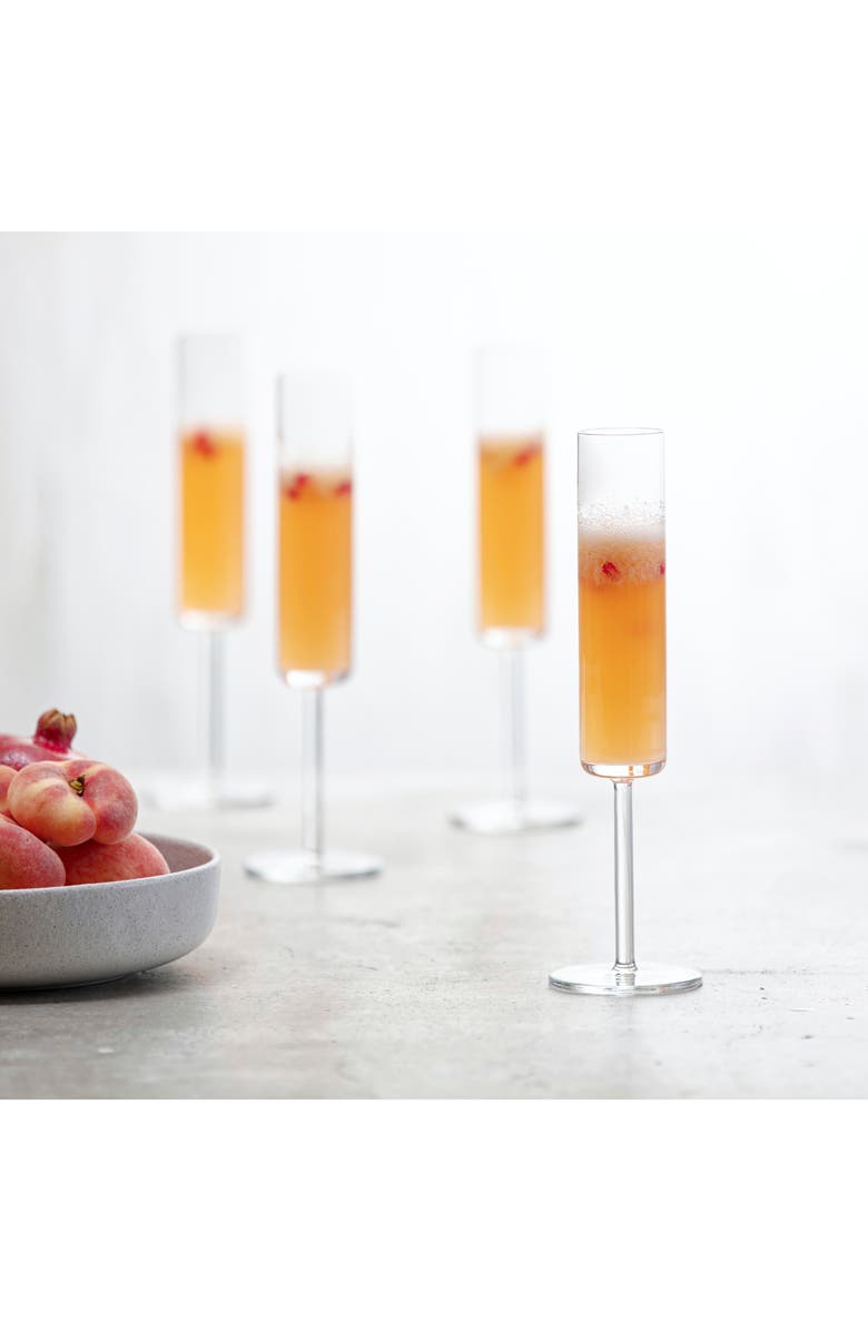 Zwiesel Glass Schott Zwiesel Tritan Modo Set of 4 Champagne Flutes, Alternate, color, Clear
