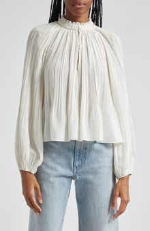 Veronica Beard Walker Pleated Top