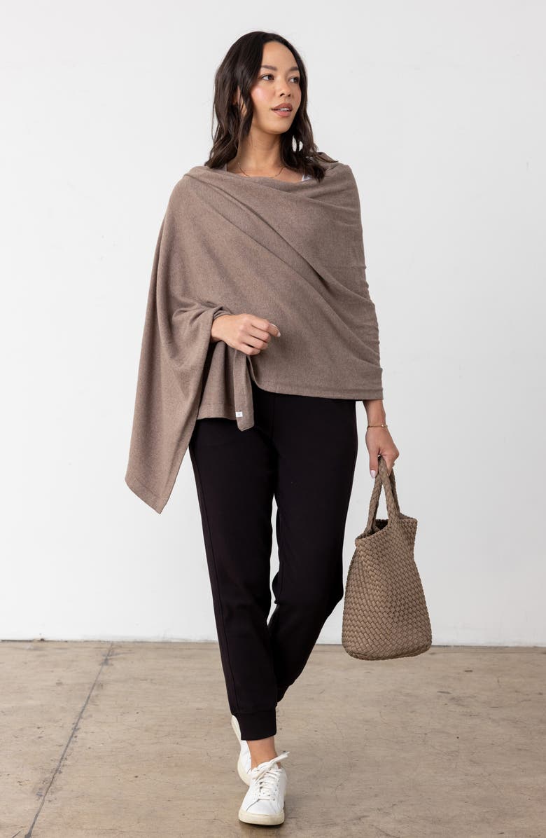 zestt organics The Dreamsoft Organic Cotton Travel Scarf, Alternate, color, Latte