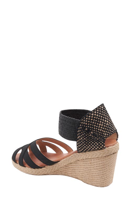 Andre Assous Women's Adin Jute Wedge Sandals In Black