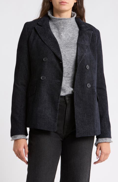 Chenille Double Breasted Blazer