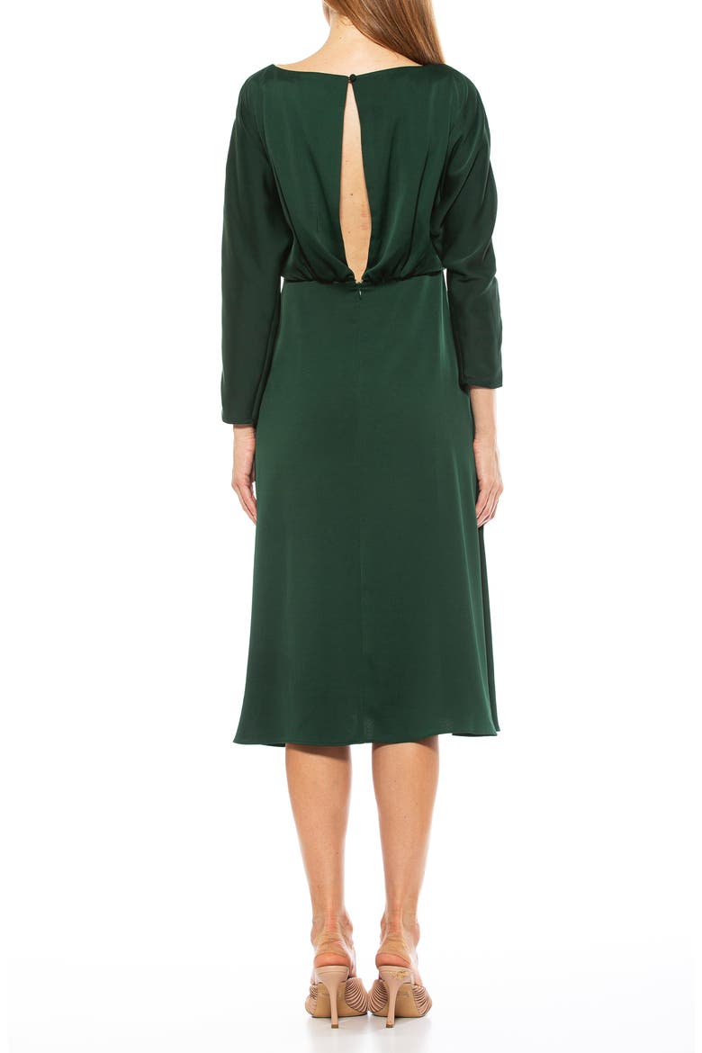 Ellie Boatneck Dolman Fit And Flare Dress, Alternate, color, EMERALD