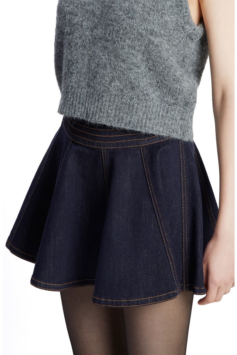 Aruba Denim Miniskirt, Alternate, color, DARK