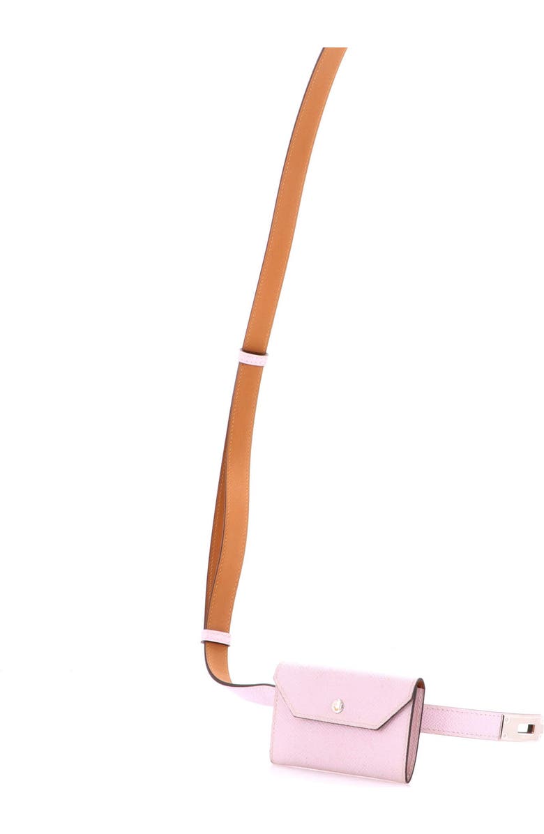 Pre-Owned Hermes Kelly Pocket Belt Leather Thin, Alternate, color, Mauve Pale