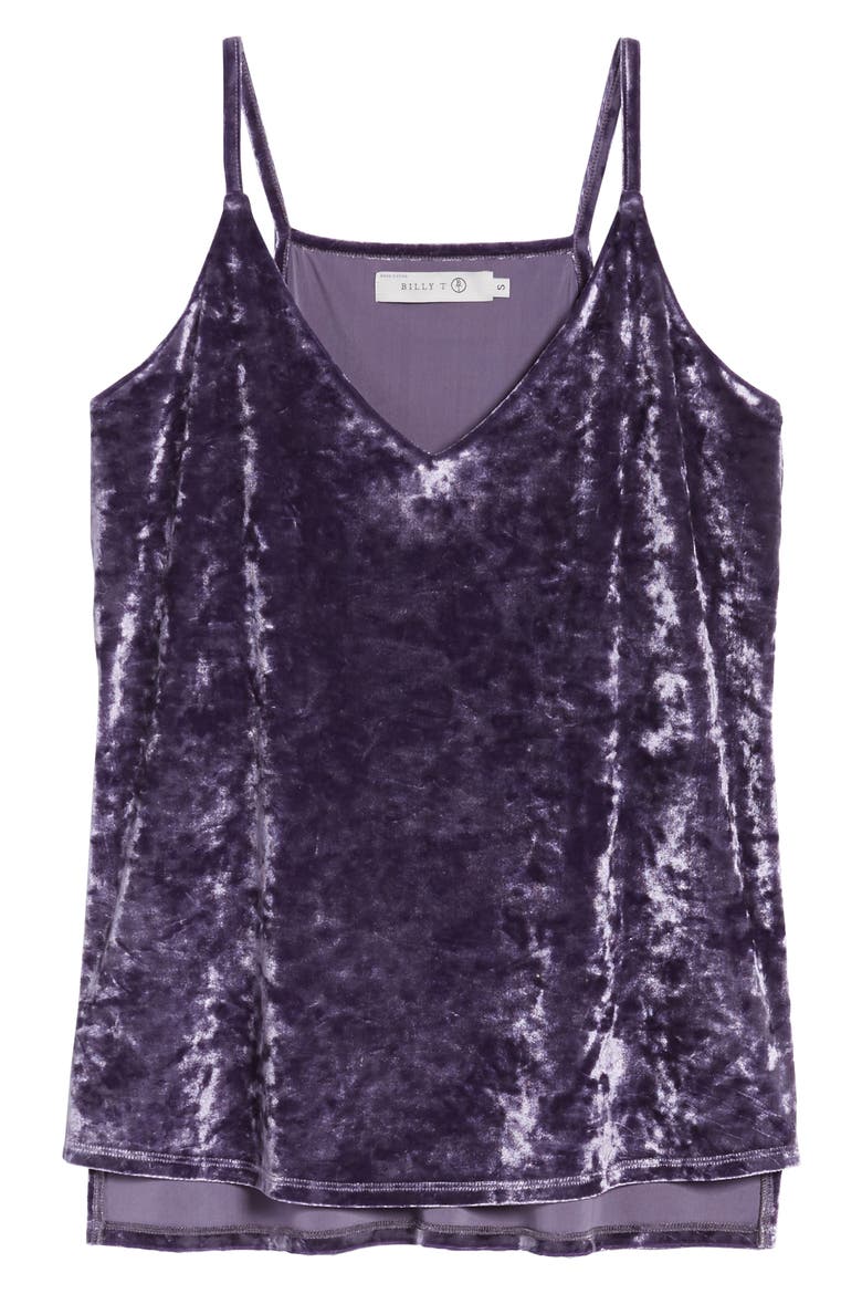 Crushed Velvet Camisole, Alternate, color, DUSK