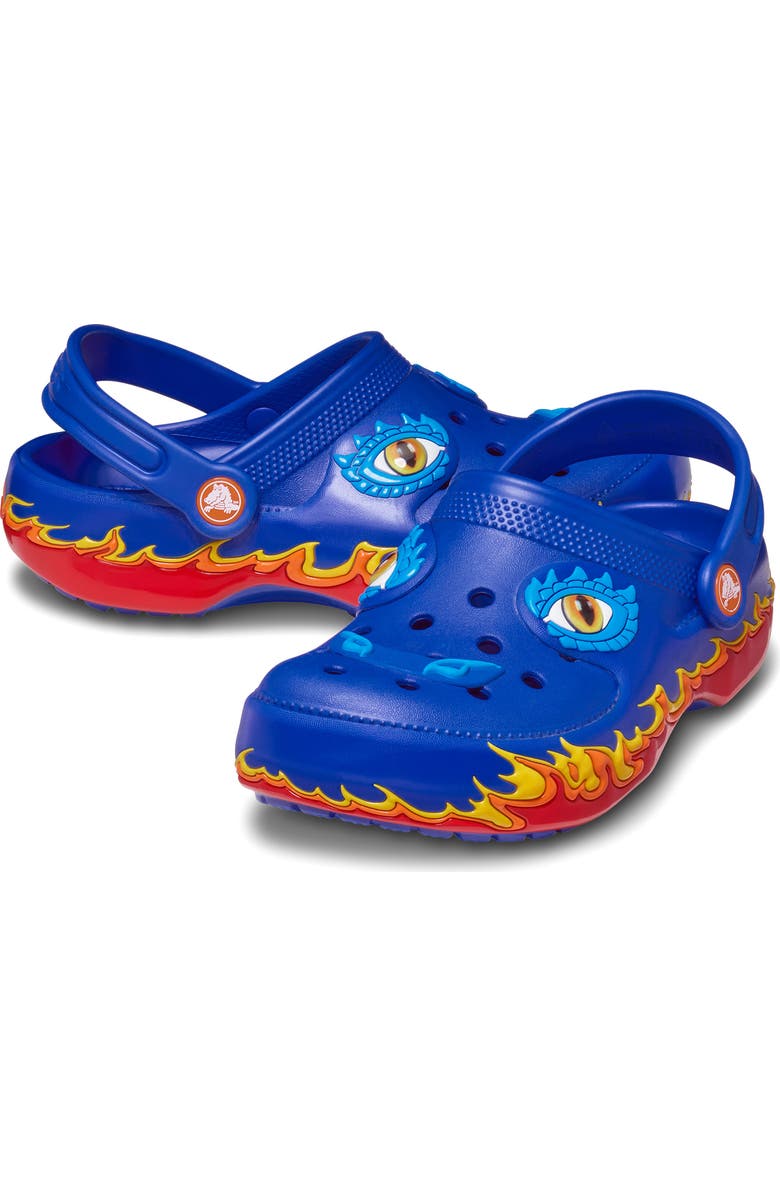 CROCS Kids' Classic Iam Dragon Lights Clog, Alternate, color, Blue Bolt