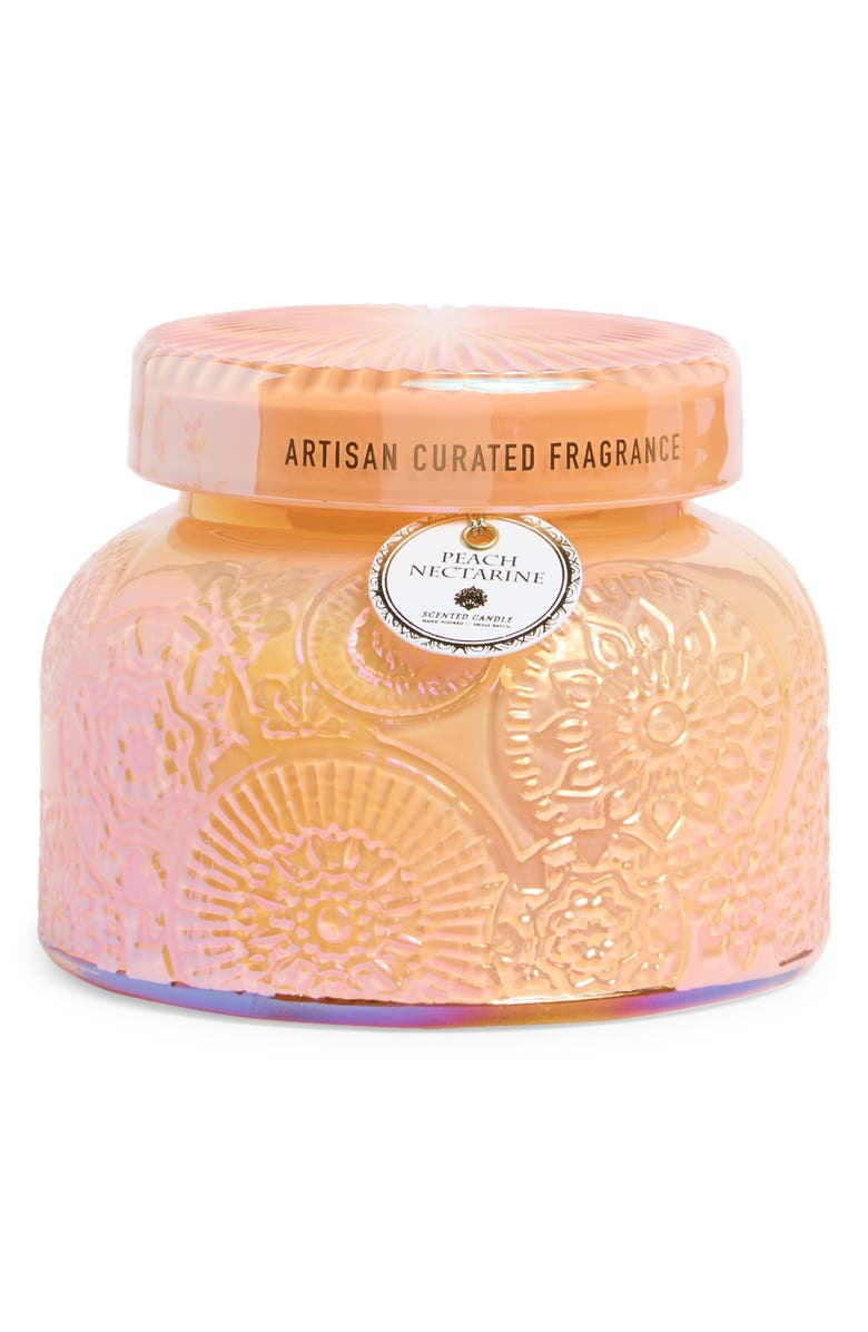 PORTOFINO CANDLES Peach Nectarine Decorative Garden Jar Candle, Main, color, Peach Nectarine
