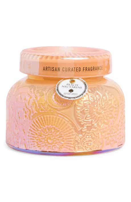 PORTOFINO CANDLES Peach Nectarine Decorative Garden Jar Candle