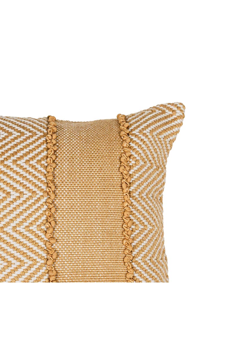 Waki Geometric Pattner Ochre Square Decorative Outdoor Accent Throw Pillow, 20" x 20", Alternate, color, Yellow