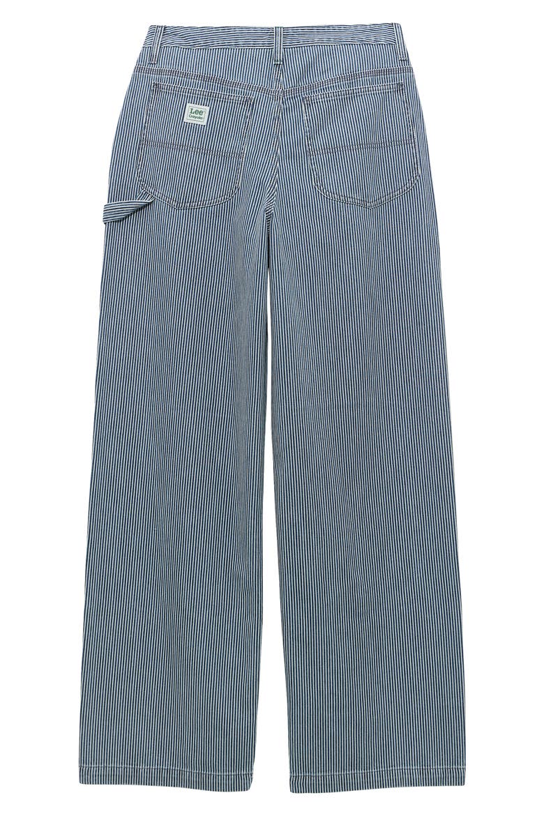 x Crayola Carpenter High Rise Straight Leg Jeans, Alternate, color, RAILROAD STRIPE
