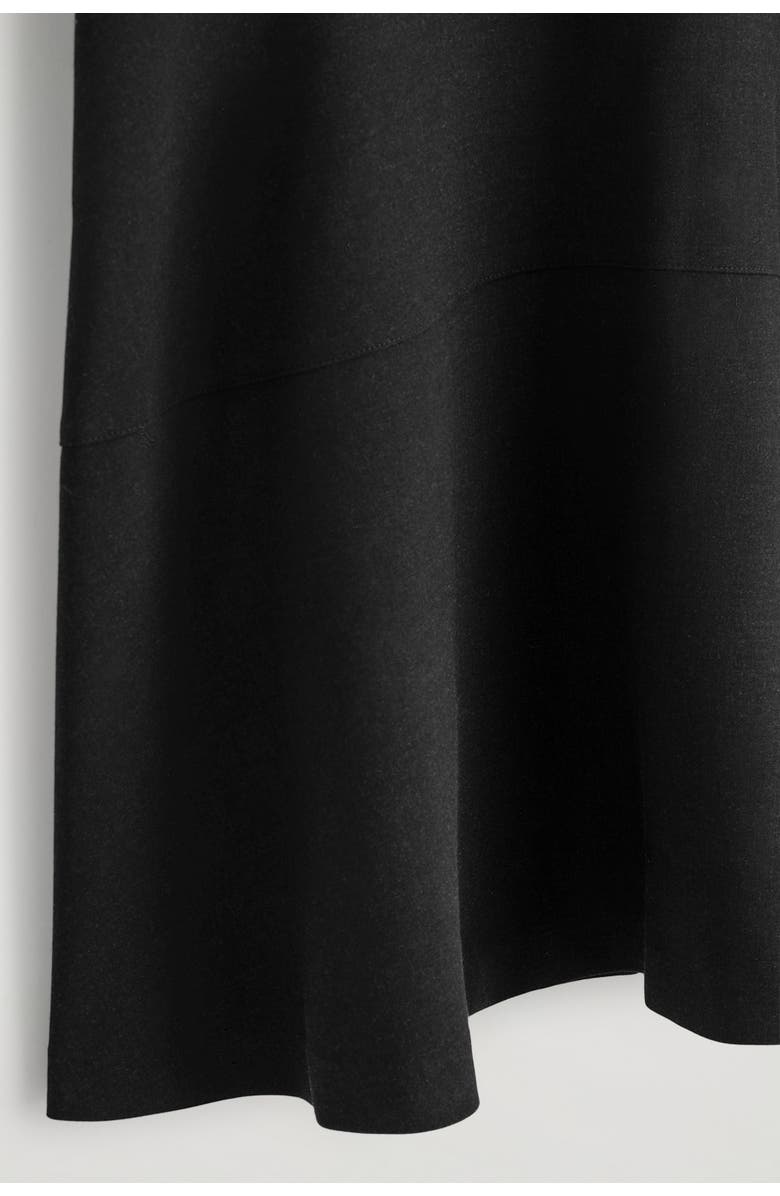 COS Curved A-Line Midi Skirt, Alternate, color, Dark Gray