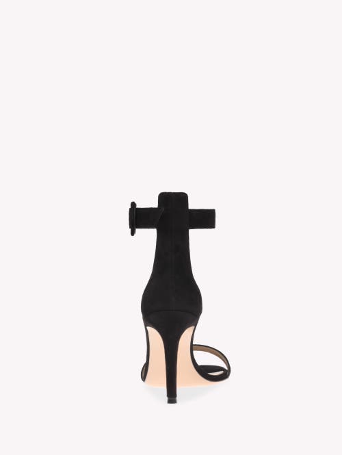 Gianvito Rossi Portofino 70mm Suede Sandals In Black