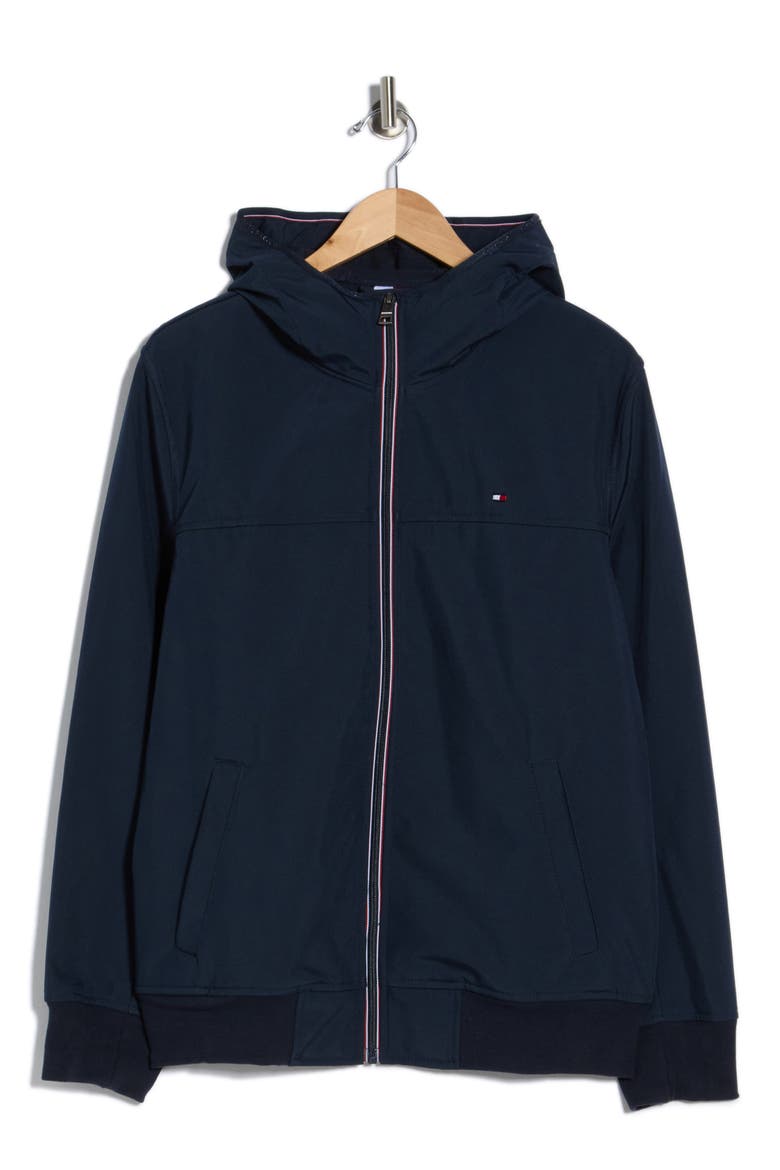 Water Resistant Hooded Softshell Jacket, Alternate, color, MIDNIGHT BLUE
