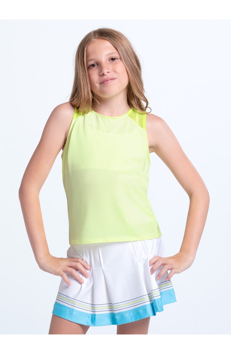 Lucky in Love Girls' Tie Break Tank Top, Main, color, Lemon Frost