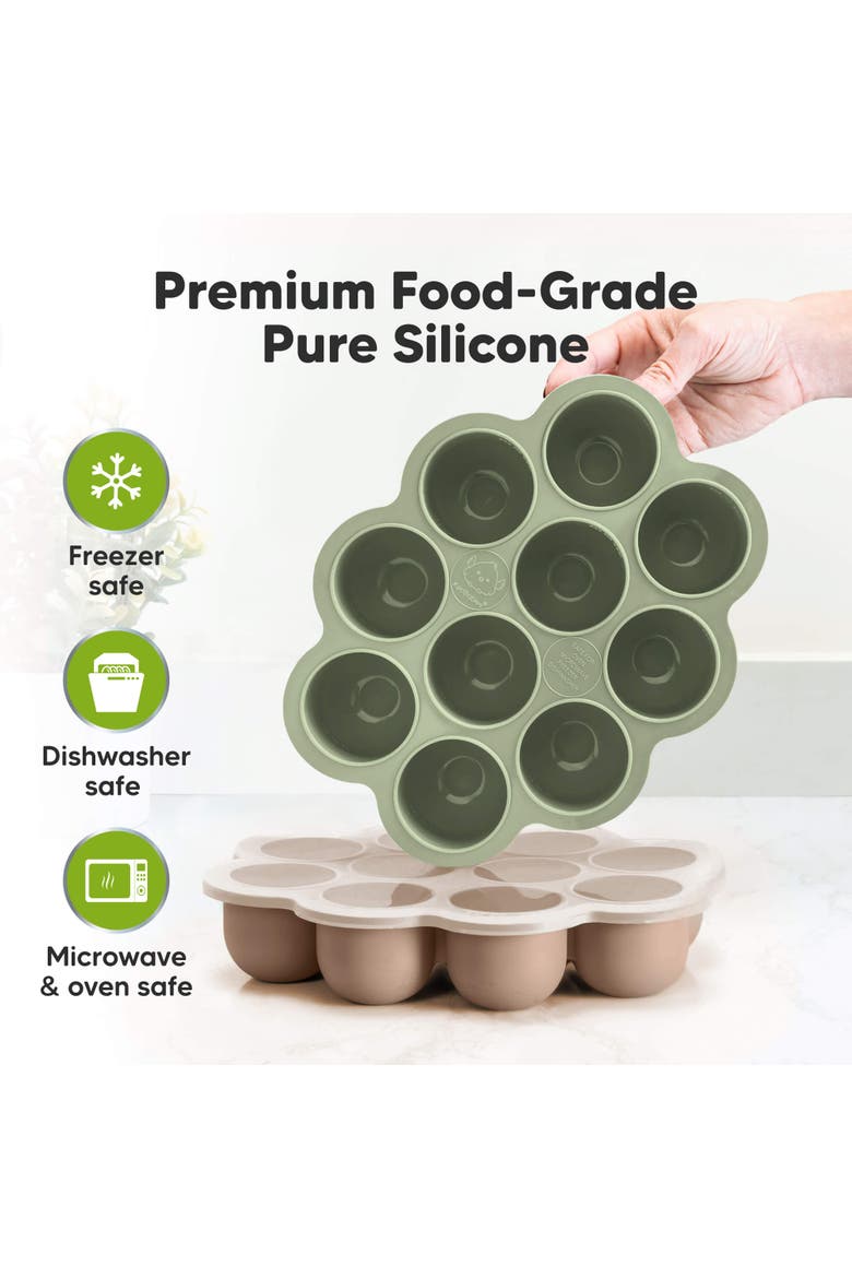 Prep Silicone Baby Food Tray, Alternate, color, Chai Latte/Sage