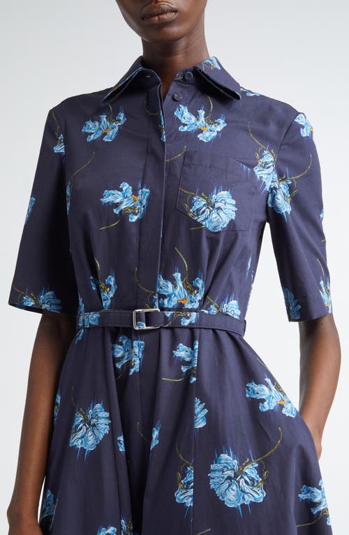 EMILIA WICKSTEAD EMILIA WICKSTEAD RUBIE BELTED COTTON POPLIN MIDI SHIRTDRESS