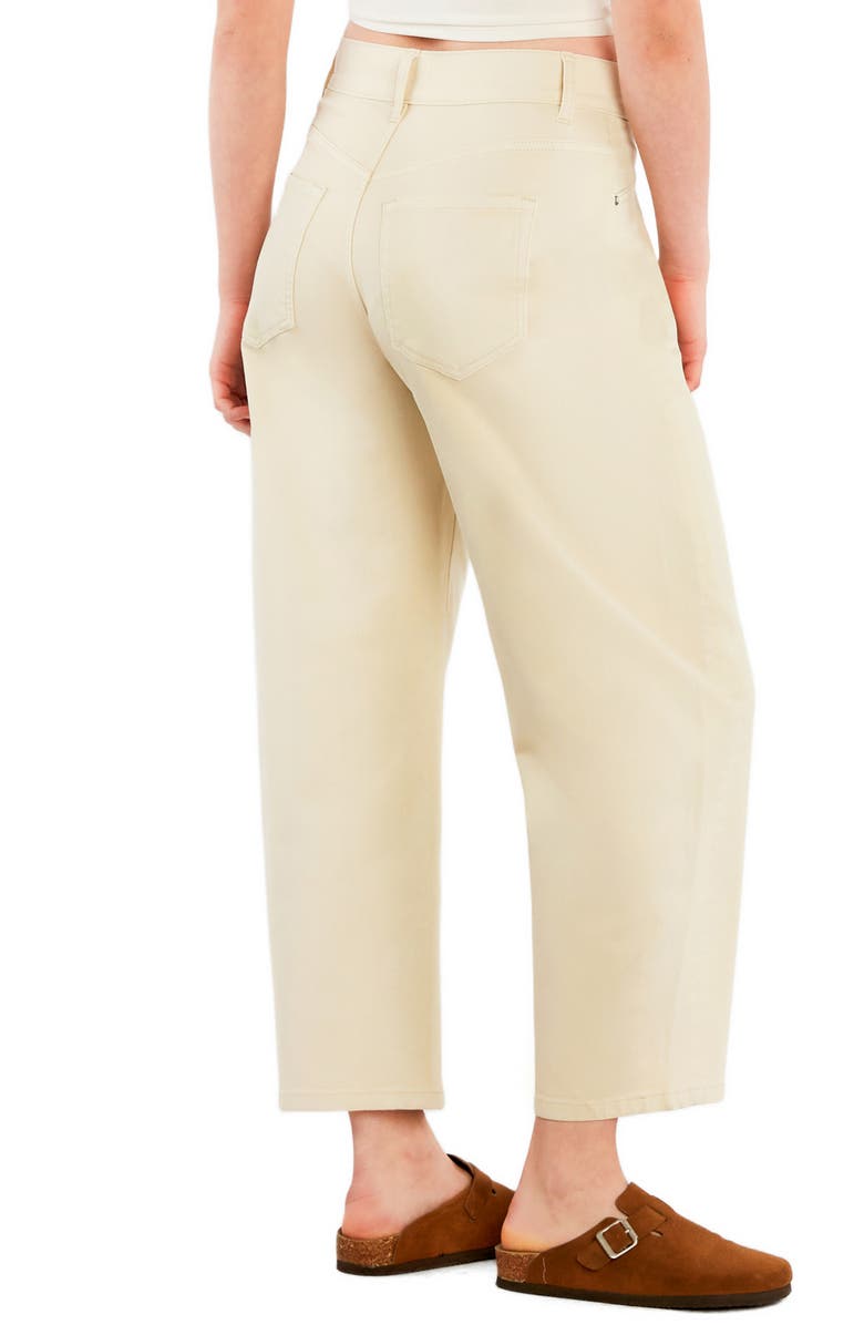 HINT OF BLU Relaxed Barrel Jeans, Alternate, color, Almond Milk