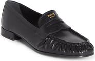 Prada Ruched Leather Loafer