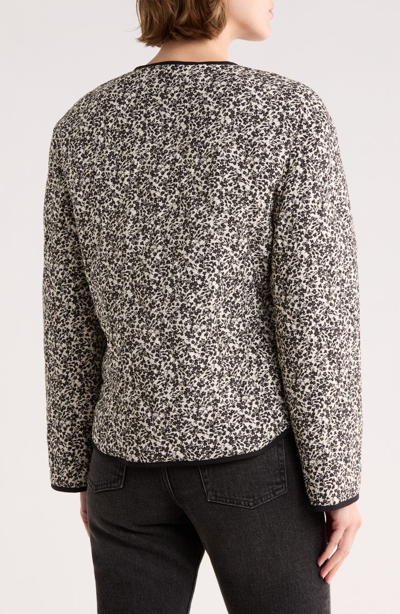 Melrose and Market Quilted Jacket, Alternate, color, Ivory Black Frances Ditsy