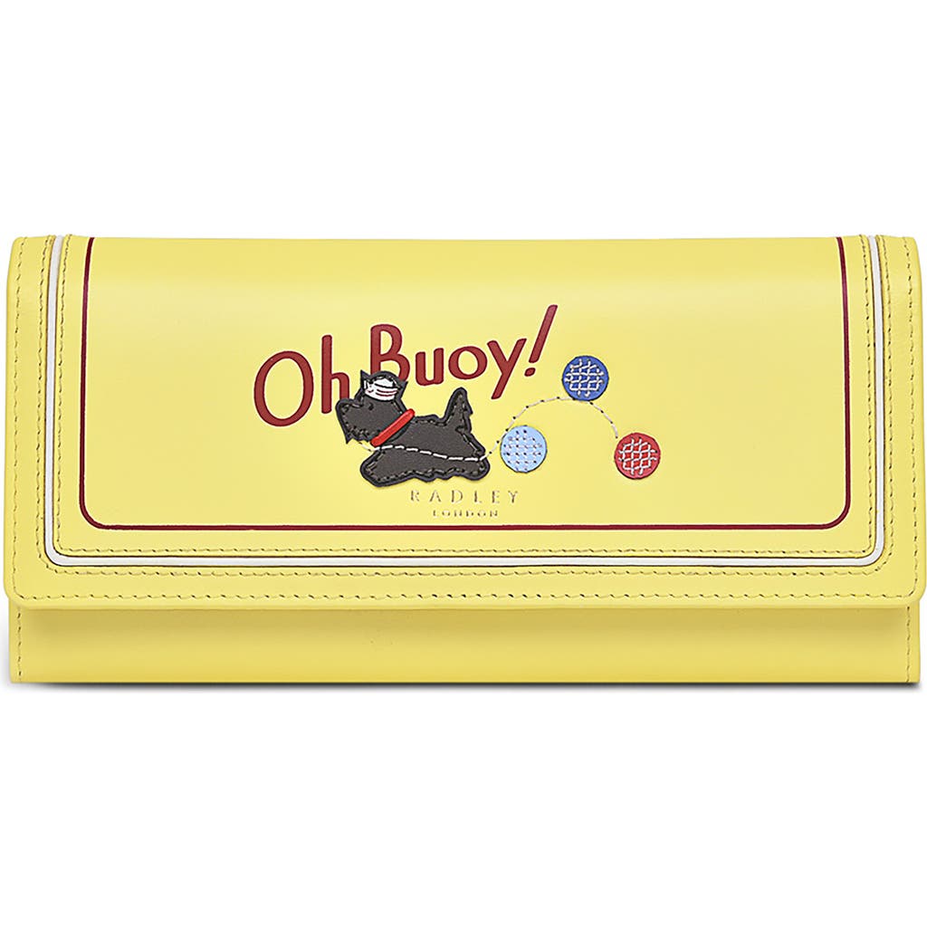 Radley Oh Buoy! Large Flap Leather Wallet In White