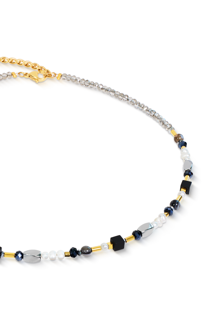 Necklace Mosaic, Alternate, color, Night Gold