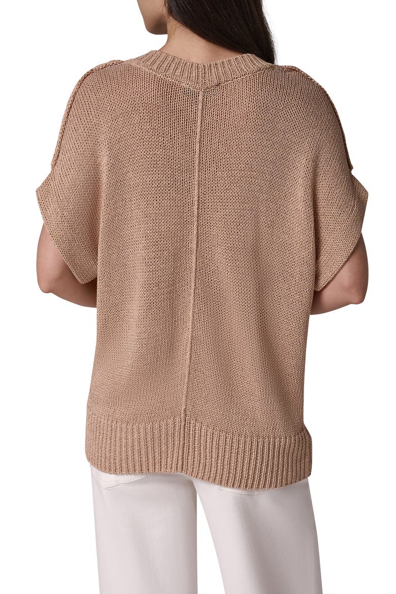 Metallic Relaxed Fit Sweater, Alternate, color, FAWN
