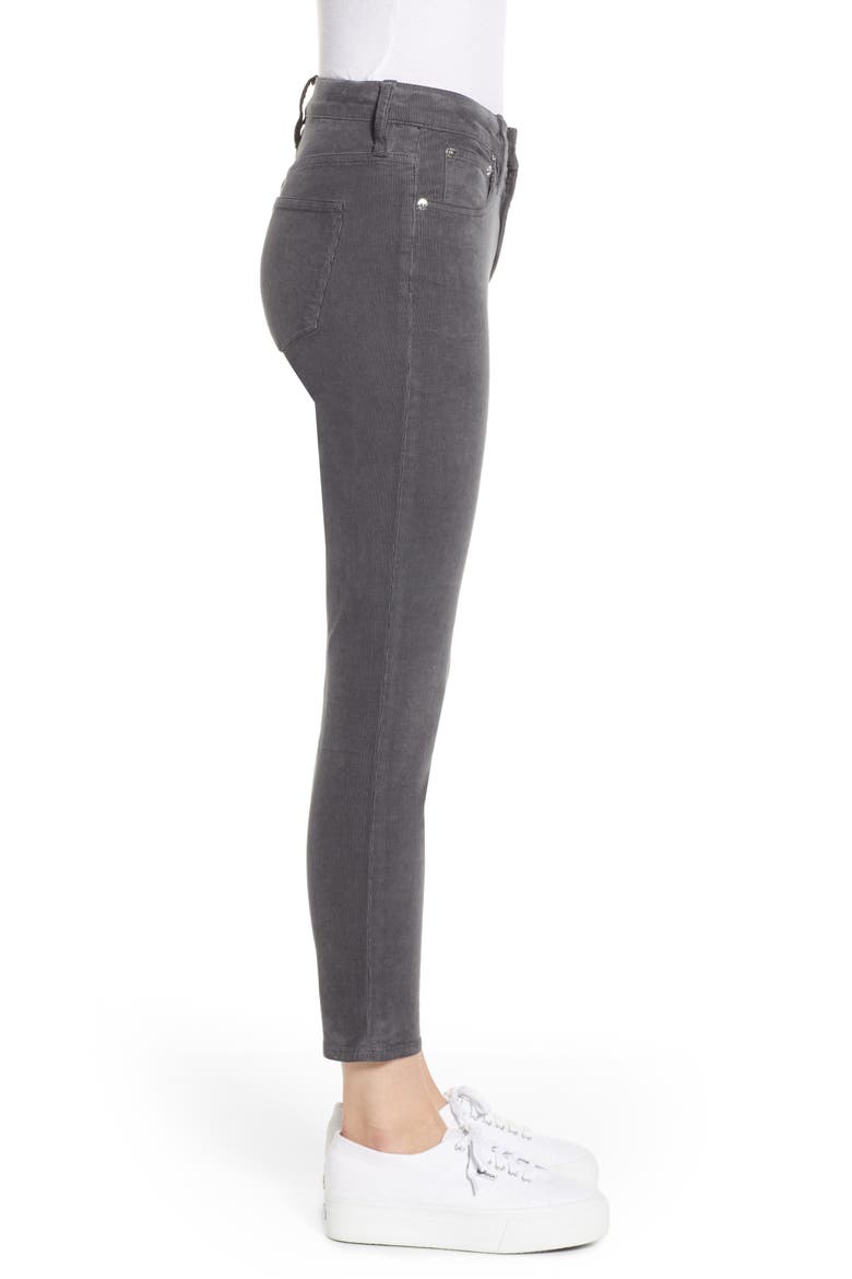High Rise Toothpick Corduroy Jeans, Alternate, color, COAL GREY
