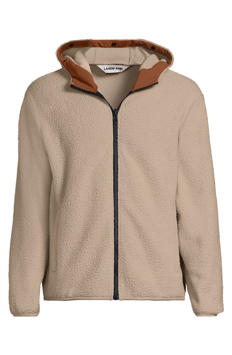 Lands' End Squall 3 in 1 High Pile Lined Jacket, Alternate, color, Rich Ginger Brown/Champagne