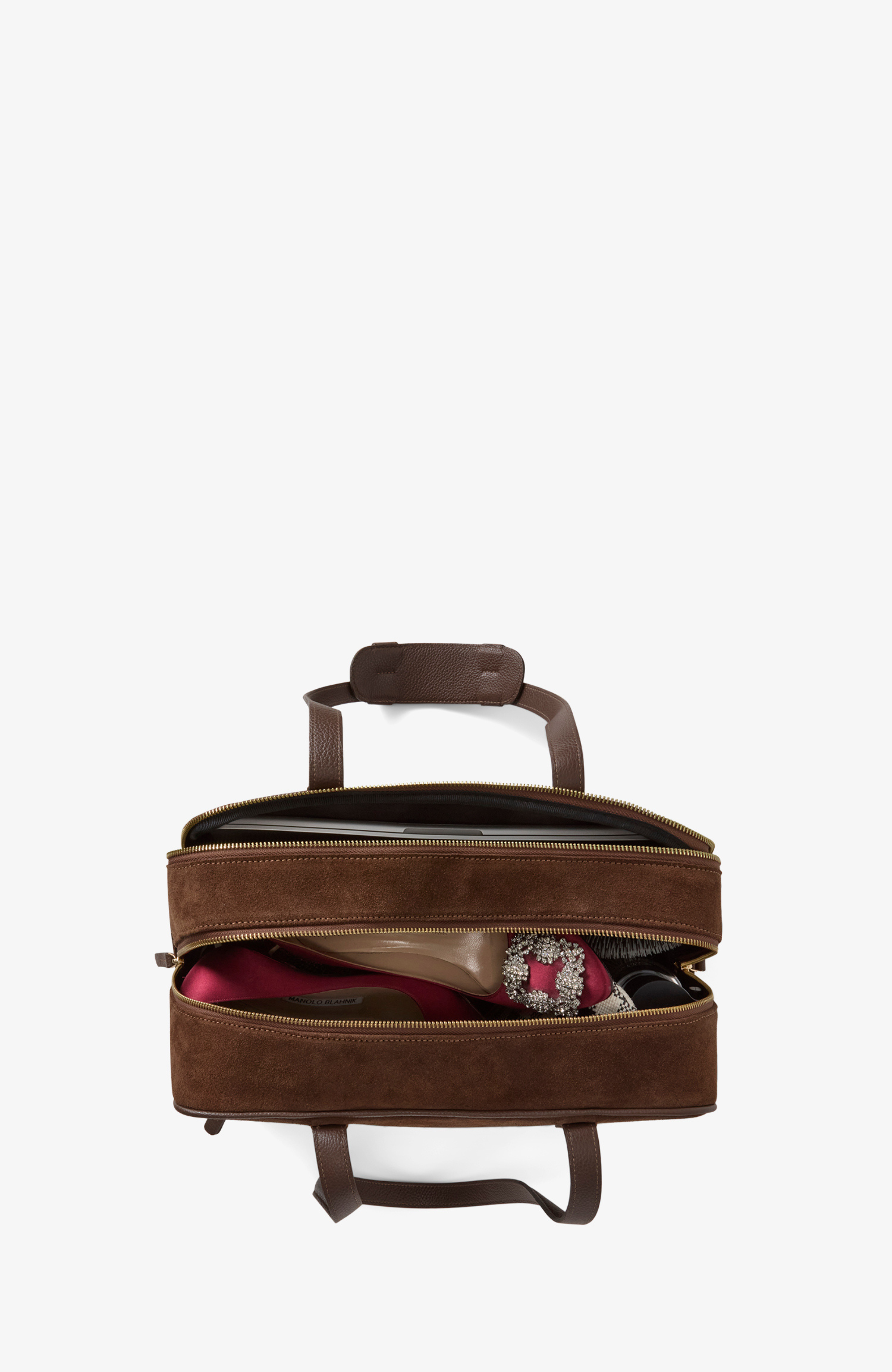 BY BANOO 12 Hour Duffel Bag, Alternate, color, Mocha/Gold