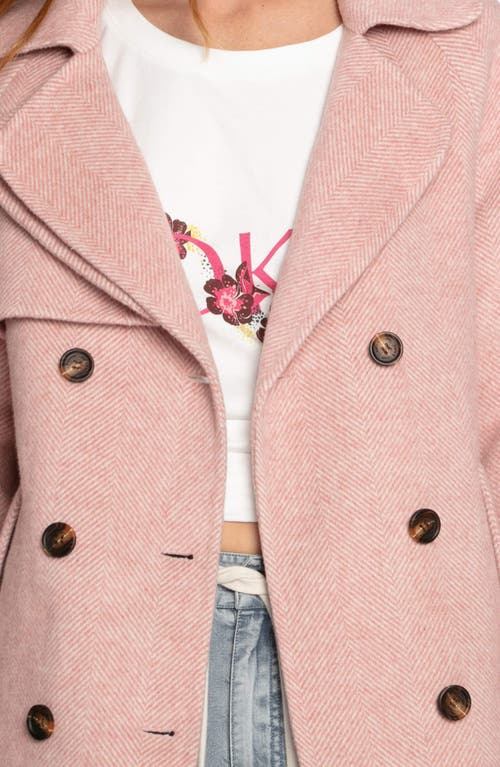 Belle & Bloom Wanna Be Loved Wool Blend Coat In Pink