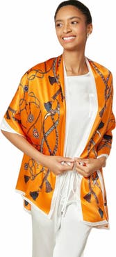 SILKSILKY Silk Printed Rectangular Long Stole Scarf