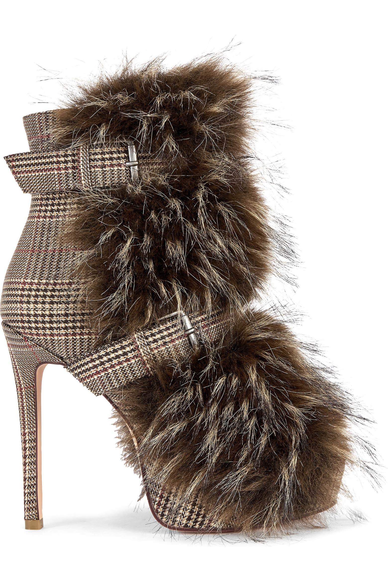 Color Explosion Event For Kids AZALEA WANG Serious Plaid Faux Fur Bootie (Women) | Nordstrom