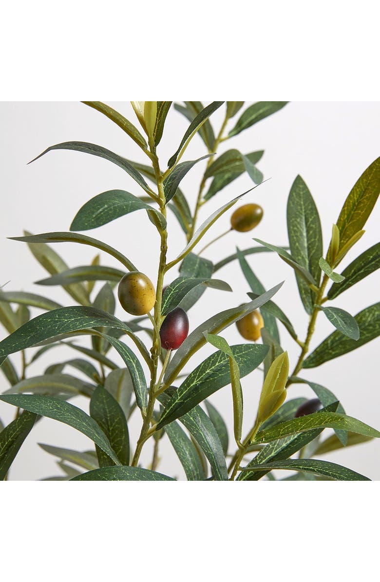 CG Hunter Artificial Olive Topiary Tree with Mediterranean Pot, Alternate, color, Green