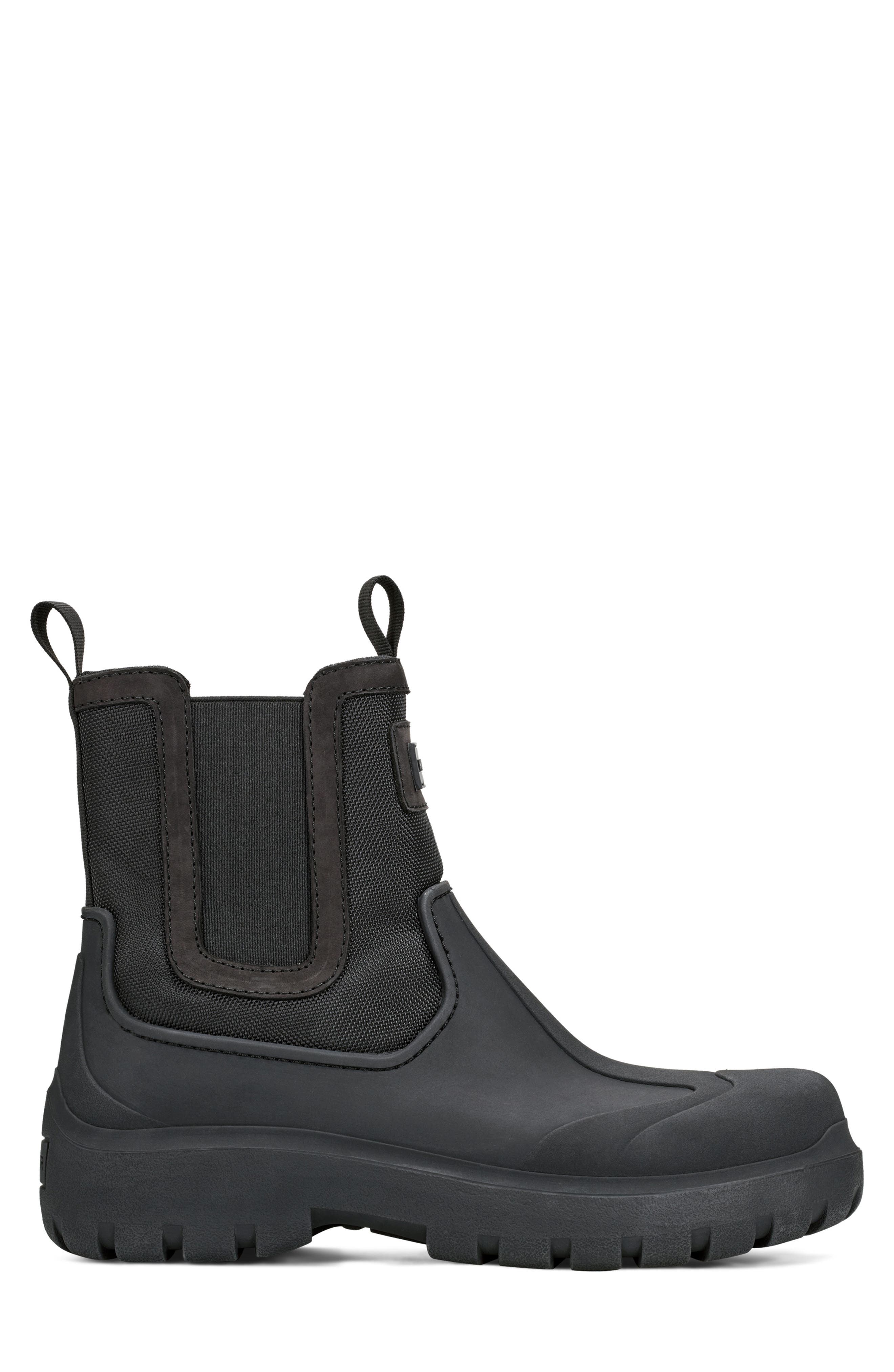 Hunter Lorde Waterproof Chelsea Boot, Alternate, color, Black
