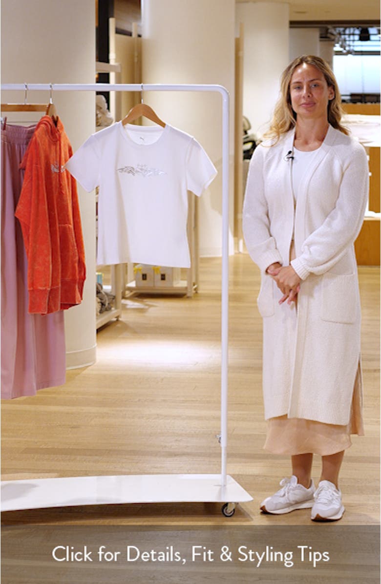 Street Metallic Graphic Extra Slim Baby Tee, sales video thumbnail