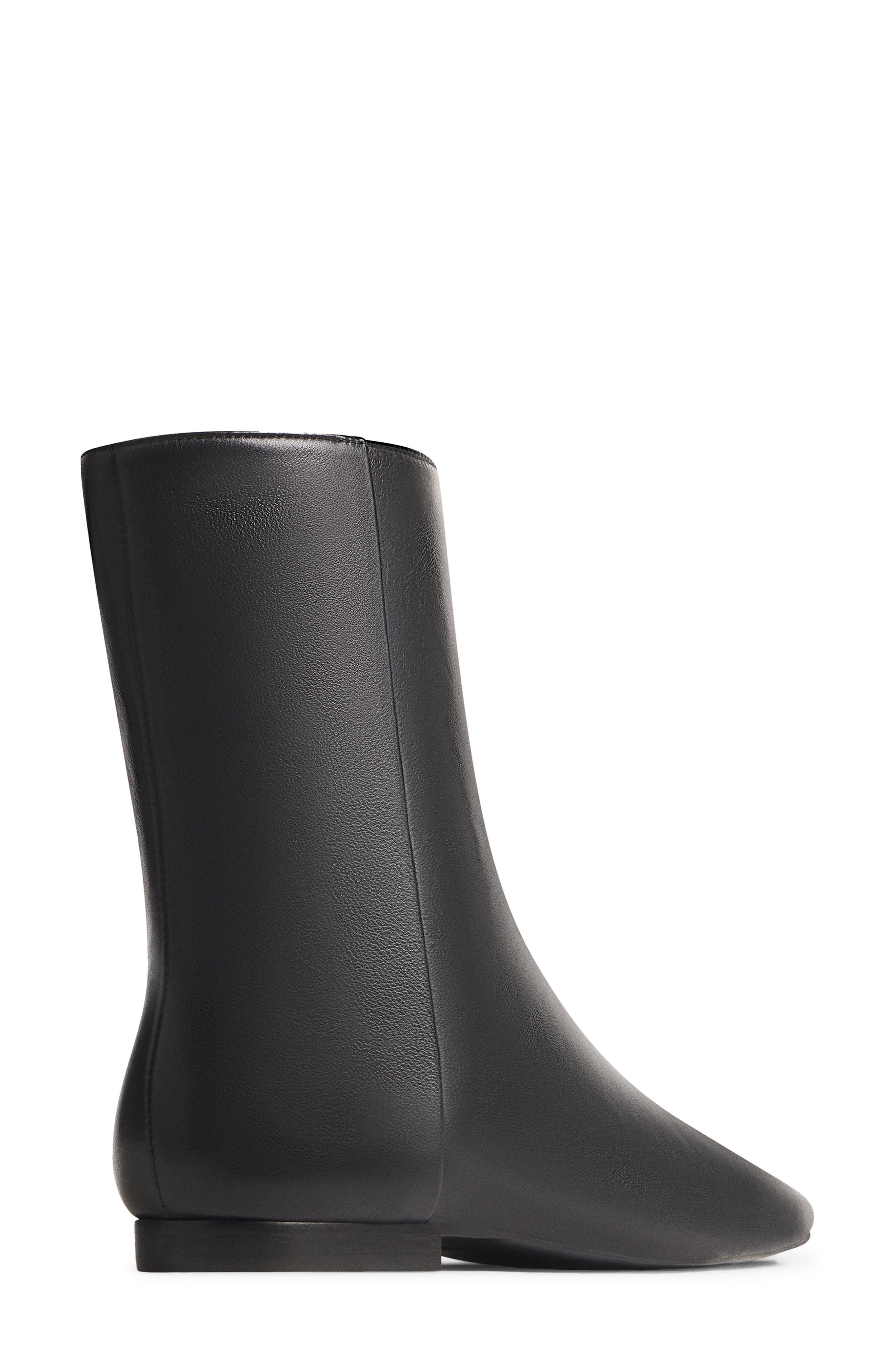 Remy Leather Flat Ankle Bootie, Alternate, color, BLACK LEATHER
