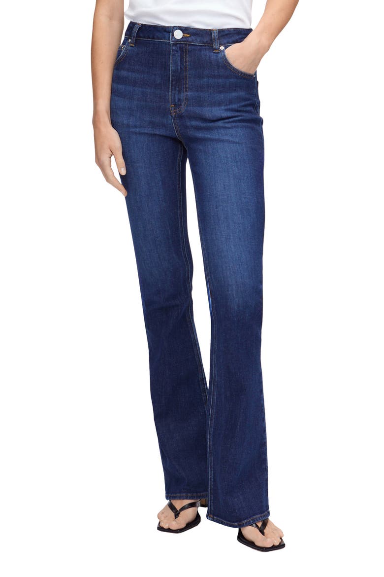 Slim Flare Organic Cotton Jeans, Main, color, OCEAN BLUE