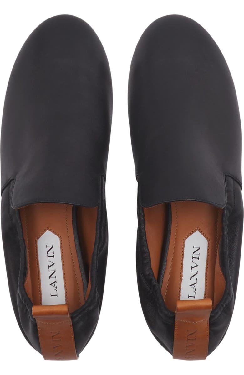 Lanvin LEATHER BALLERINA LOAFERS, Alternate, color,