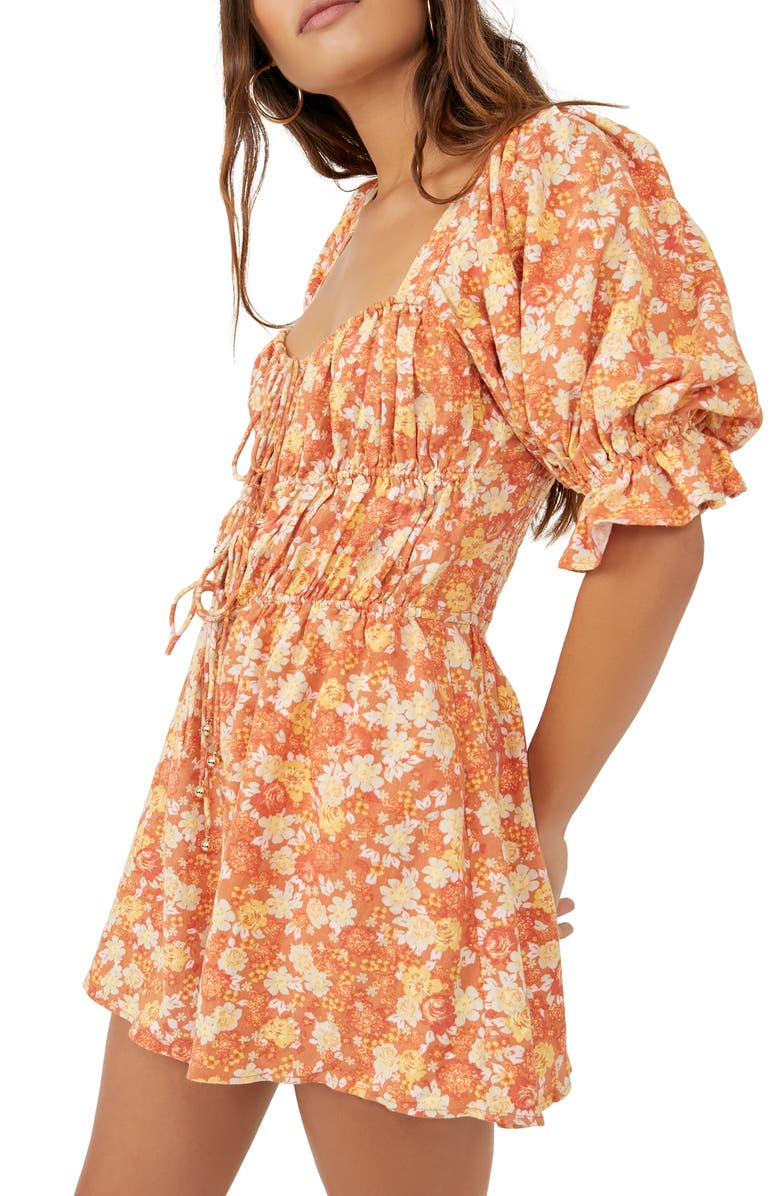 Free People Show Me Love Linen Blend Romper, Alternate, color,