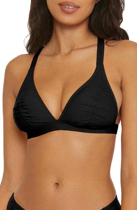 Shirred Halter Bikini Top