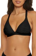 BCA by Rebecca Virtue Shirred Halter Bikini Top