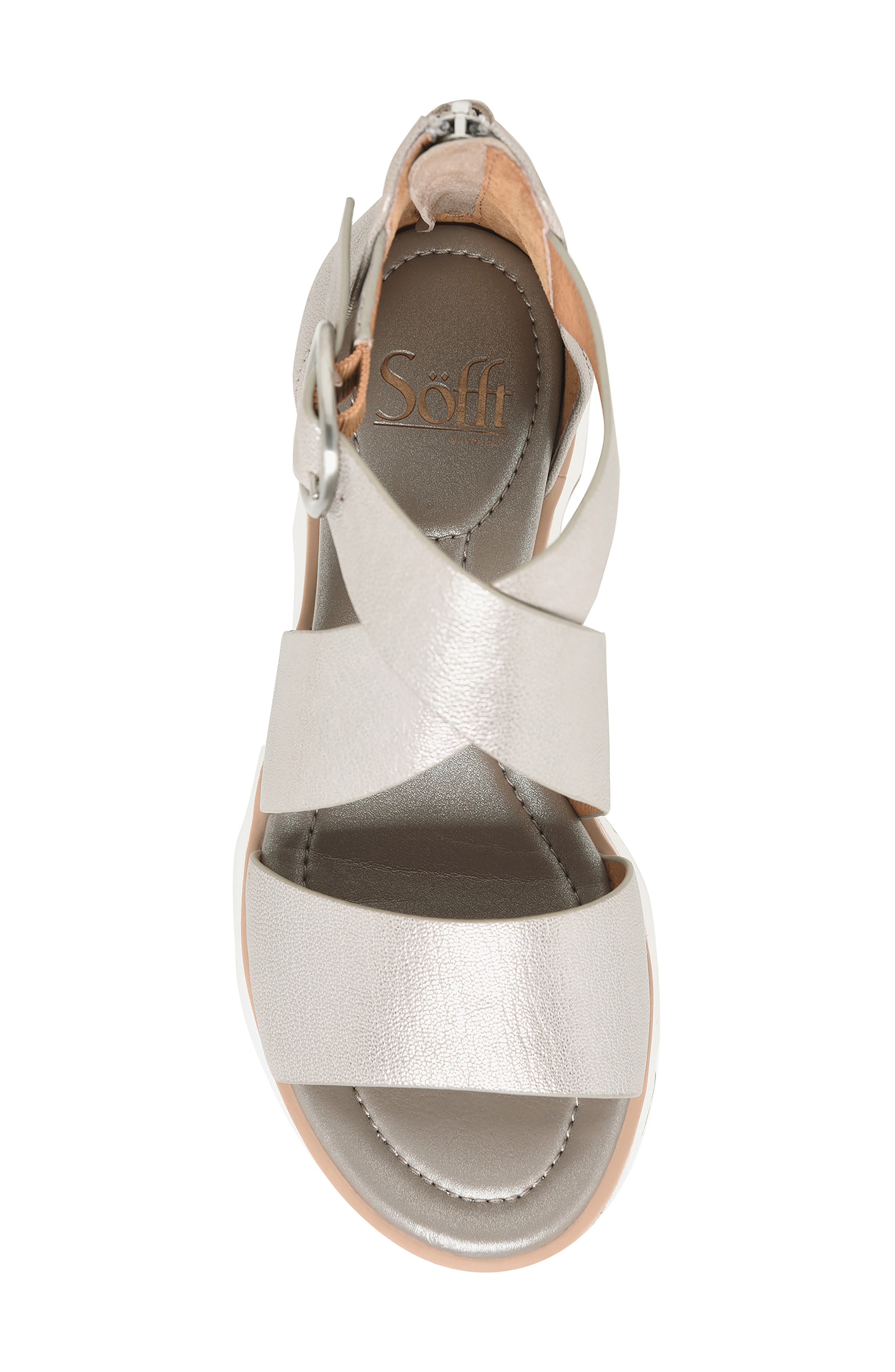Söfft Mackenna Sandal, Alternate, color, Silver