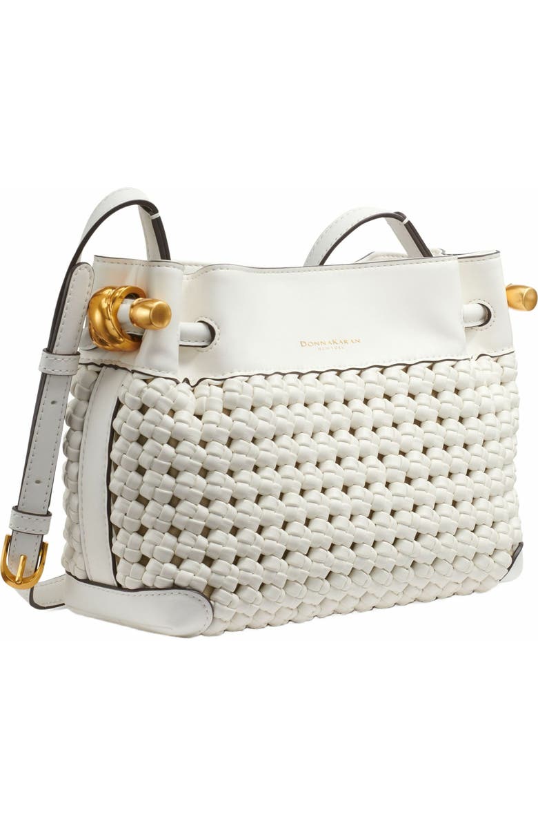 Donna Karan New York Cashmere Woven Crossbody Bag, Alternate, color, Brilliant White