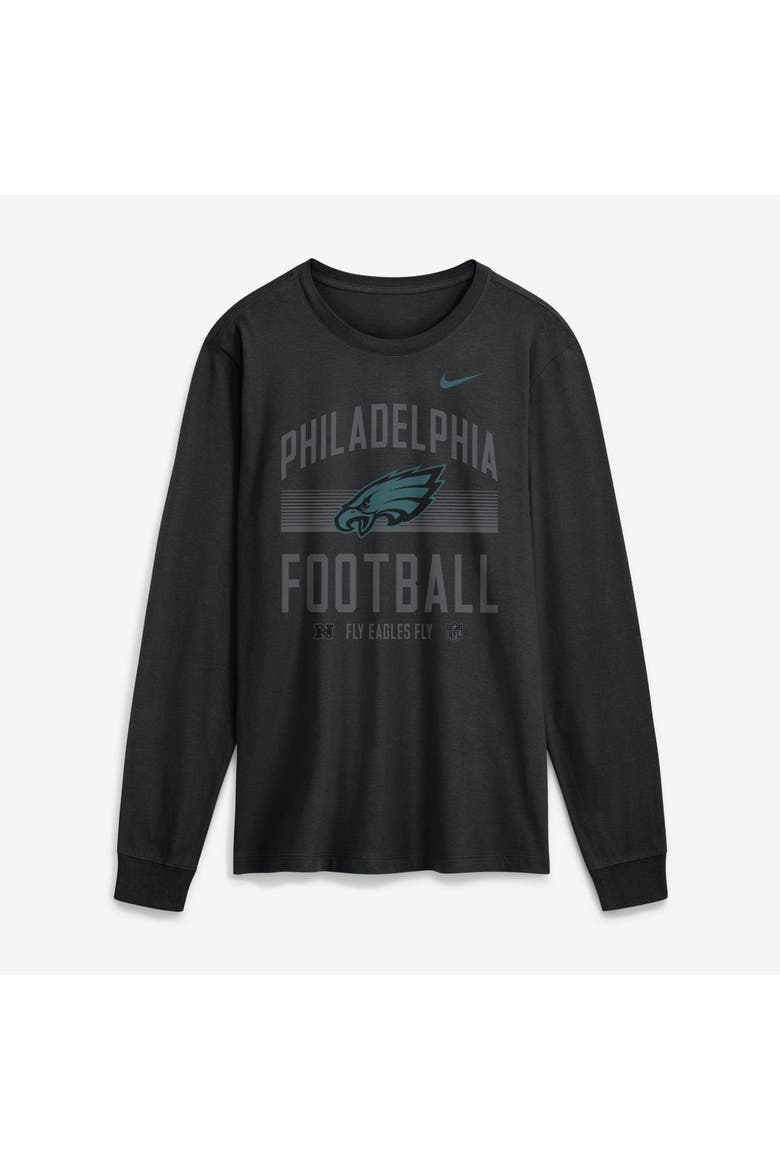 Men's Nike Black Philadelphia Eagles Always Prepared Essential Cotton Long Sleeve T-Shirt, Alternate, color, Black