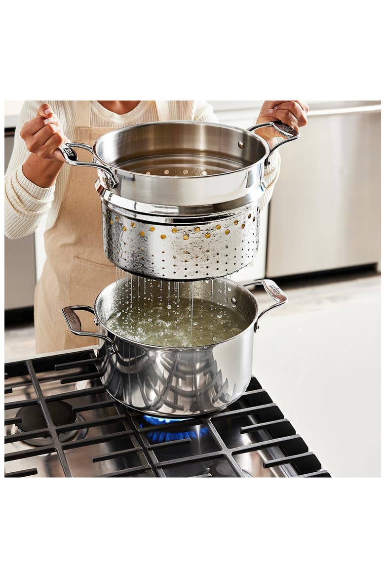 Simply Strain 8-Quart Stainless Steel Multipot with Insert, Alternate, color, SILVER
