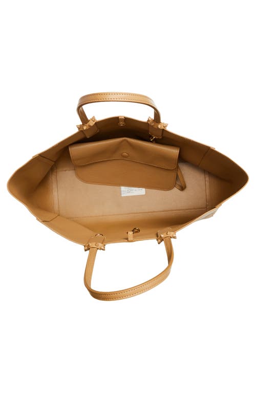 Christian Louboutin Cabata Soft Small Tote Bag In Grained Leather In F486 Lionne