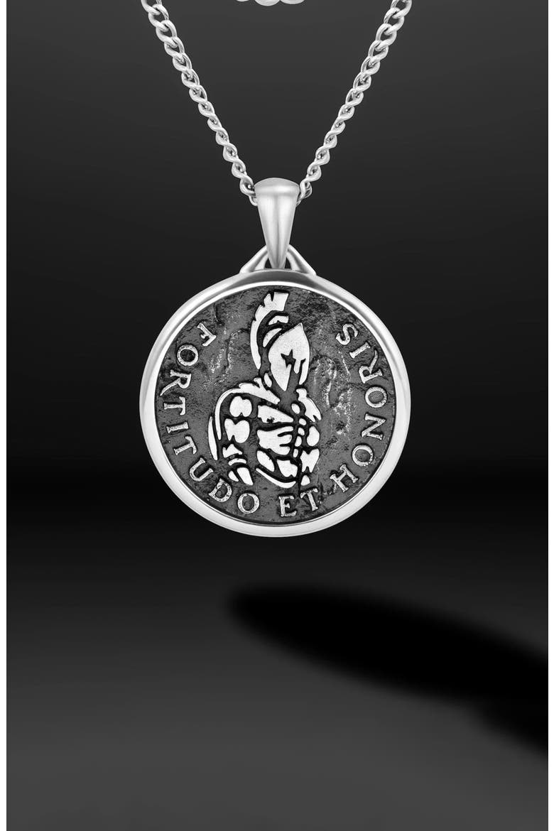 Men's Spartan Pendant Necklace, Alternate, color, SILVER