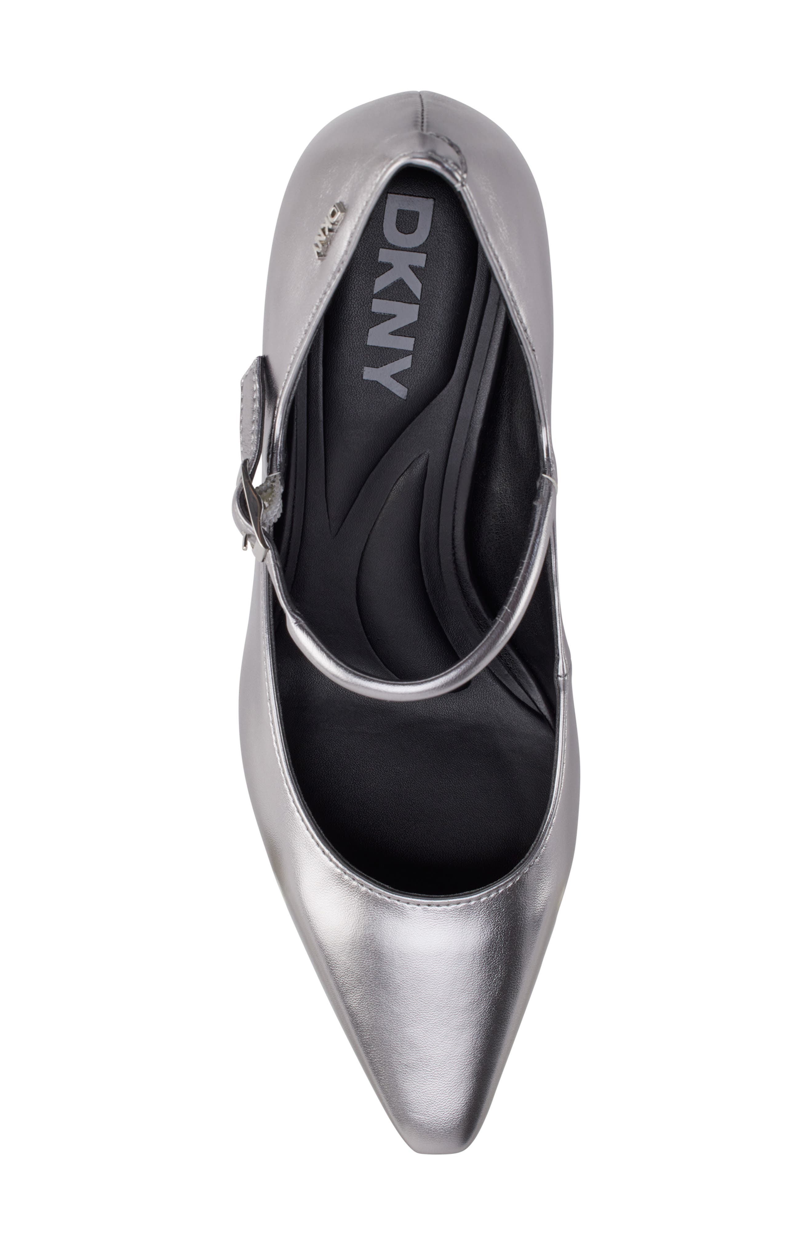 DKNY Samira Pointed Toe Mary Jane Pump, Alternate, color, Nickel