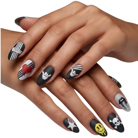 2-Pack Nail Polish Strips Rebel Hearts Set - 32ct