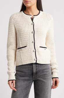 rag & bone Daria Textured Cotton Blend Cardigan